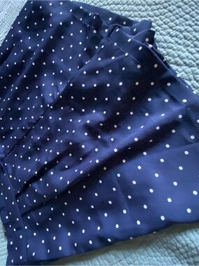 DR2 Navy and White Polka Dot Skirt